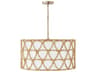 Tulum 4-Light Matte Brass Drum Pendant