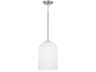 Lawson 1-Light Brushed Nickel Glass Bell Mini Pendant