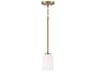 Lawson 1-Light Aged Brass Glass Bell Mini Pendant