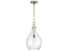 Brentwood 1-Light Aged Brass Glass Mini Pendant