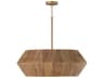 Nadeau 6-Light Light Wood Patinaed Brass Drum Geometric Pendant