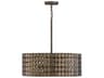 Eliana 4-Light Dark Brass Drum Pendant