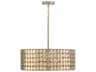 Eliana 4-Light Champagne Brass Drum Pendant