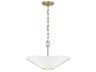 Maeve 4-Light Matte Brass White Pendant
