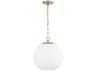 Cleo 1-Light Matte Brass Globe Pendant