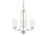 Braylon 3-Light Brushed Nickel Glass Bell Chandelier