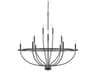 Greyson 12-Light Matte Black Candelabra Chandelier