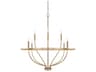 Greyson 8-Light Aged Brass Candelabra Chandelier