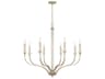 Breigh 8-Light Brushed Champagne Brass Candelabra Chandelier