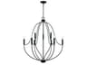 Madison 9-Light Matte Black Candelabra Chandelier
