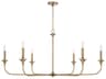 Presley 6-Light Aged Brass Candelabra Chandelier