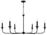 Presley 6-Light Matte Black Candelabra Chandelier