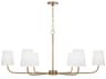 Brody 6-Light Aged Brass Empire Chandelier