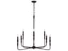 Paloma 8-Light Textured Black Candelabra Chandelier