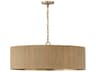 Donovan 4-Light White Wash And Matte Brass Brown Drum Pendant