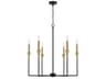 Avant 6-Light Aged Brass And Black Candelabra Chandelier