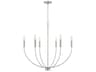 Ansley 6-Light Brushed Nickel Candelabra Chandelier
