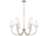 Averitt 6-Light Aged Brass Candelabra Chandelier