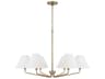 Chadwick 6-Light Aged Brass Candelabra Chandelier