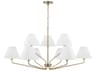 Chadwick 9-Light Aged Brass Chandelier
