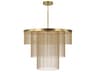 Rae 3-light Aged Brass Round Tiered Pendant