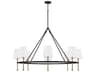Hollis 8-light Matte Black With Hammered Gold Candelabra Chandelier