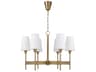 Leland 6-light Aged Brass Candelabra Chandelier