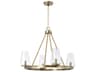 Aaron 4-light Aged Brass Candelabra Round Chandelier