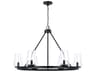 Aaron 6-light Matte Black Candelabra Round Chandelier