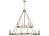 Pearson 24-Light Aged Brass Candelabra Round Tiered Chandelier
