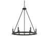 Pearson 6-Light Black Iron Candelabra Chandelier