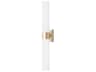 Sutton 2-Light Soft Gold White Glass Wall Sconce