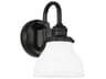 Baxter 1-Light Matte Black Glass Wall Sconce