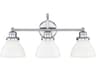 Baxter 3-Light Chrome Glass Vanity Light