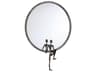 Kobe Raw Steel Round Wall Mirror