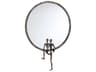 Kobe Raw Steel Round Wall Mirror