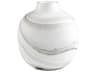 White Black Swirl Moon Mist Vase