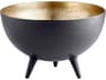 Matt Black Gold Inca Decorative Bowl