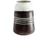 Borneo Black / White 12" High Vase