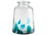 Tahoe Blue / Clear 12" High Vase