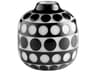 Petroglyph Black / White 8" High Vase