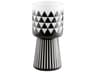 Vector Black / White 12" High Vase