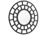 Comoros Black Round Wall Mirror