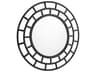 Comoros Black Round Wall Mirror