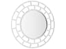Comoros White Round Wall Mirror