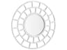 Comoros White Round Wall Mirror