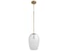 Southport 1-Light Aged Brass Mini Pendant