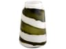 Denali Iridescent White Green Vase