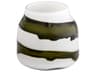 Denali Iridescent White Green Vase