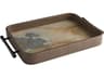 Tesoro Smoke Grey Slate Veneer Matte Black Serving Tray